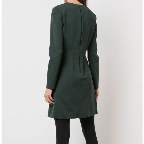 DIANE VON FURSTENBERG Green Capreena Hunter Long Sleeve Mini Dress Size 00 - Picture 2 of 8